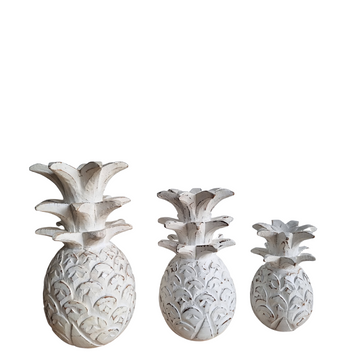 Pineapple Wooden White Wash Designs