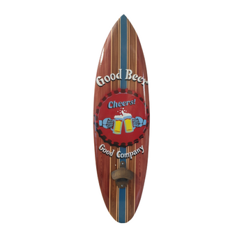 Retro Surfboard Wall Art Bottle Opener