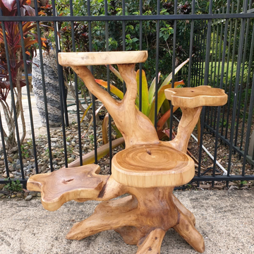 Teak Root Wood Plant Stand Furniture