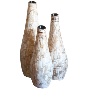 Flute Ceramic Vase Natural Tones