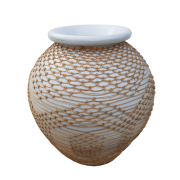 Ceramic Vase With Rope Finish