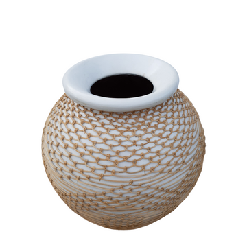 Ceramic Vase With Rope Finish