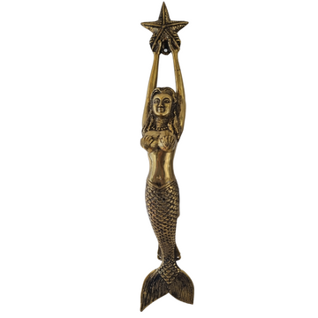 Brass Mermaid Door Handle Vintage Style