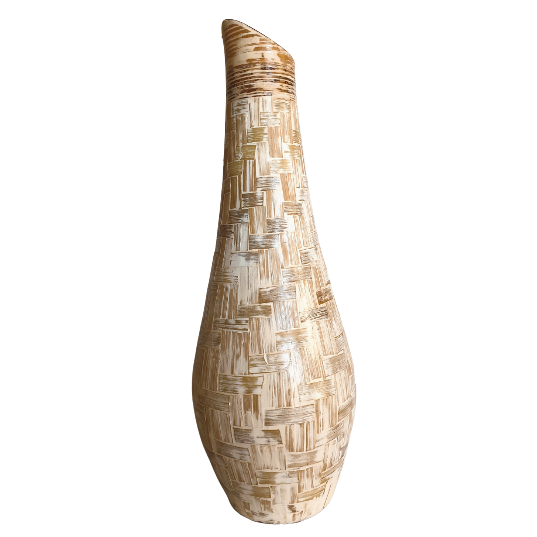 Flute Ceramic Vase Natural Tones