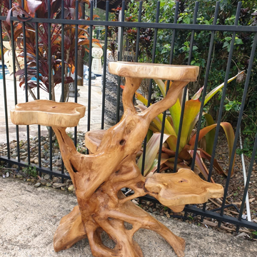 Teak Root Wood Plant Stand Furniture