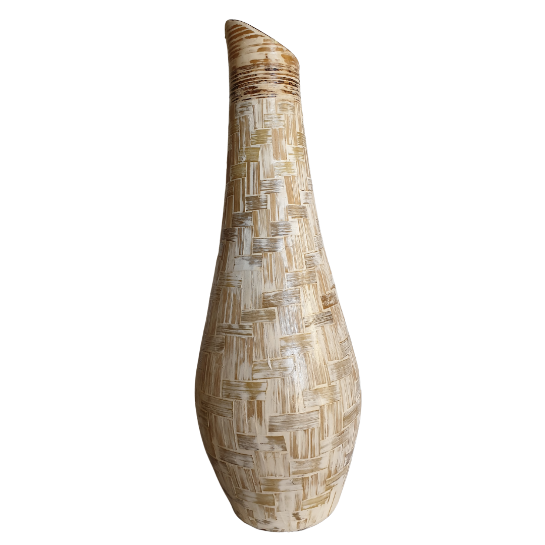 Flute Ceramic Vase Natural Tones