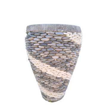 Garden Pot Pebble / Concrete Grey