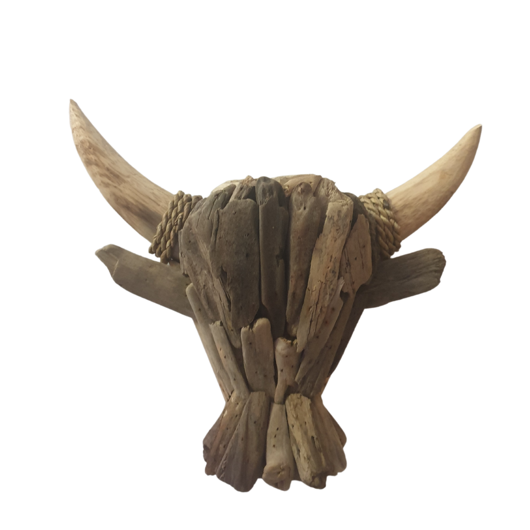 Driftwood Art Buffalo Head