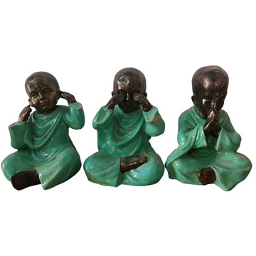 Three Wise Buddha Statues