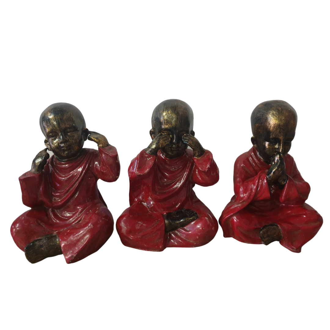 Wise Buddha Monk Set RED