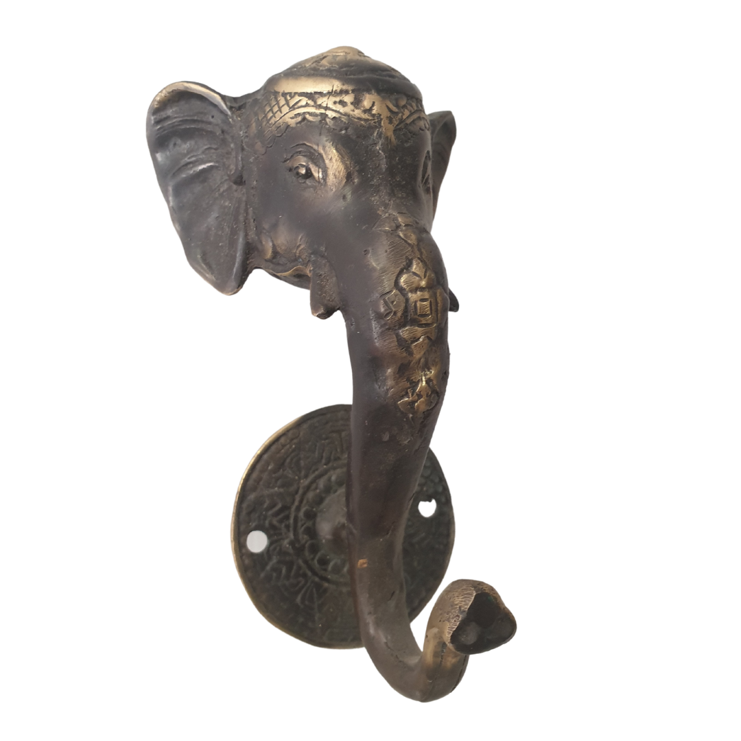 antique brass elephant hook