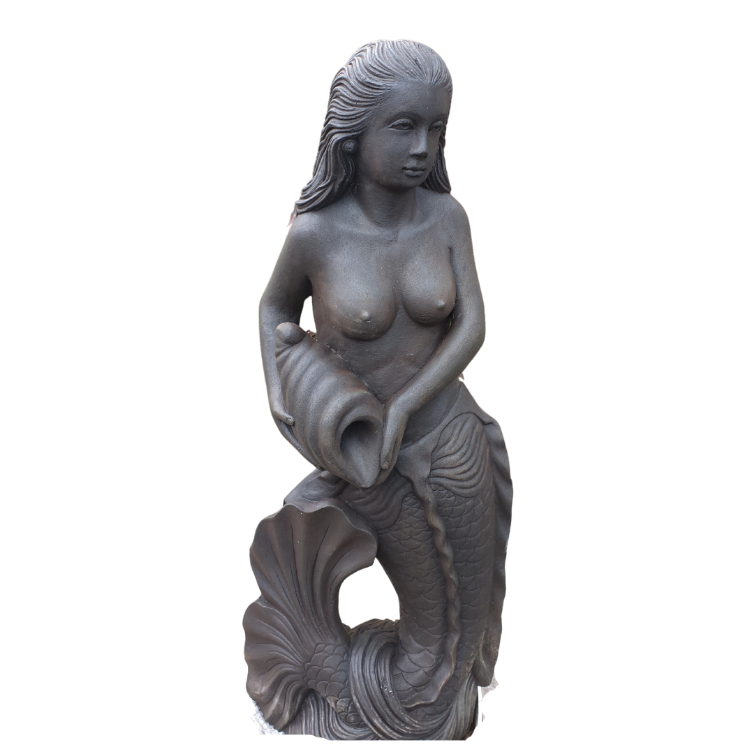 Mermaid Garden Statue Sculpture RUSTIC