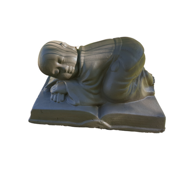 Sleeping Monk on Book Statue