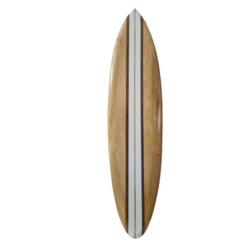 White Strip Surfboard Wall Art