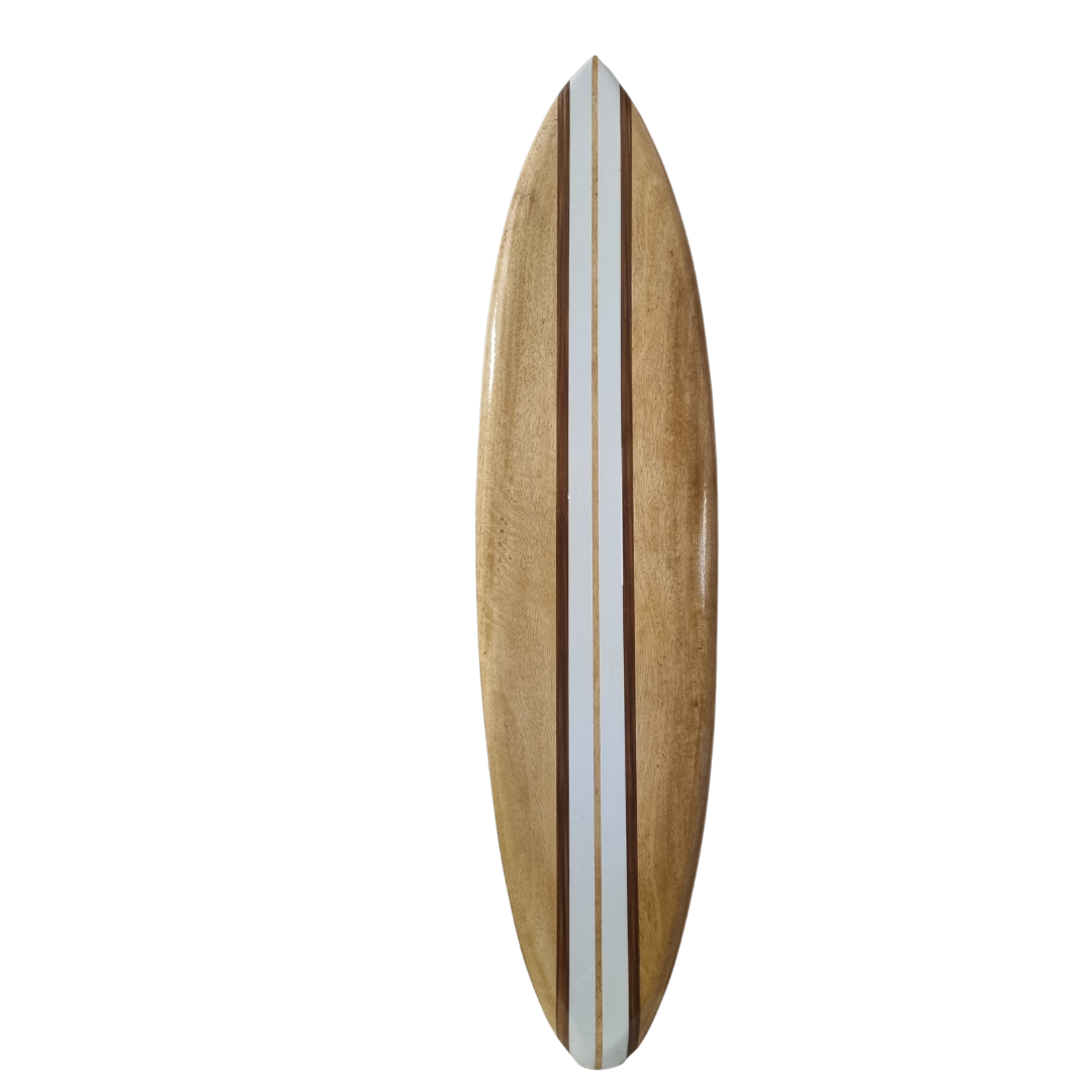 White Strip Surfboard Wall Art