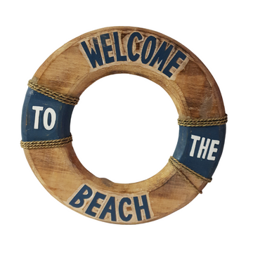 Welcome To The Beach Sign | Natural