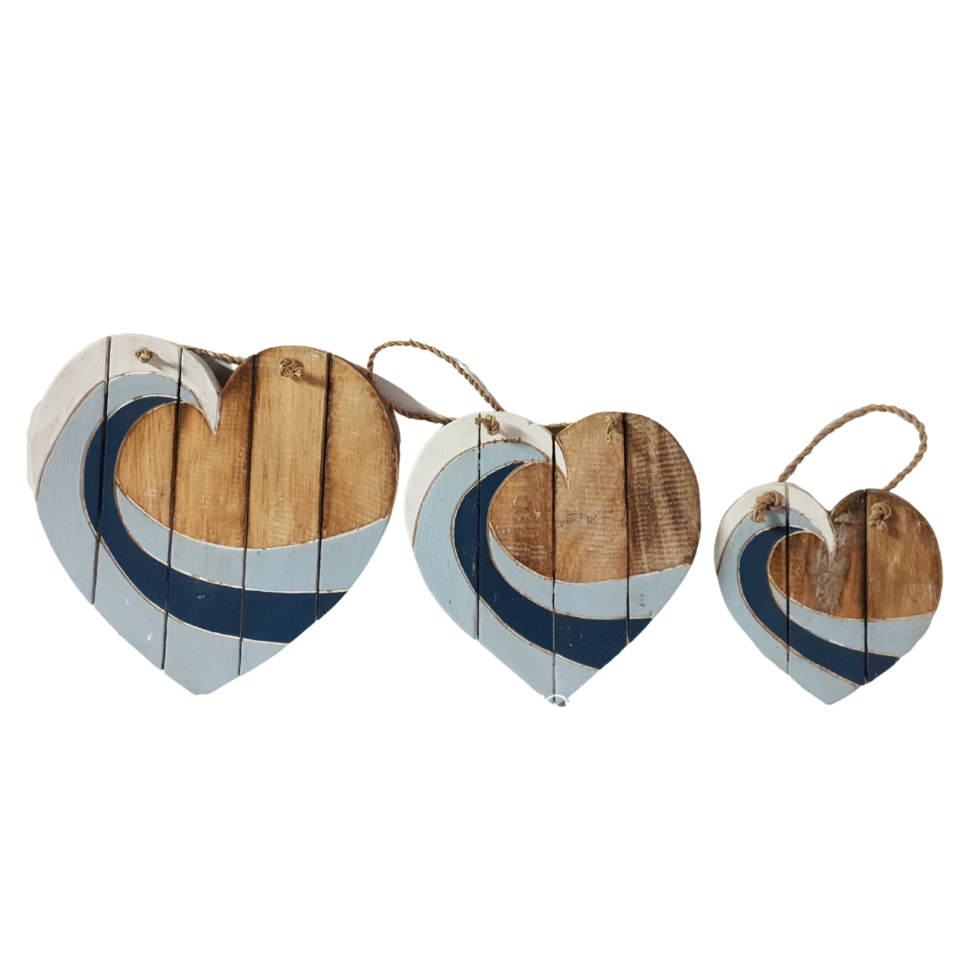 Wooden Hearts Wall Hanging