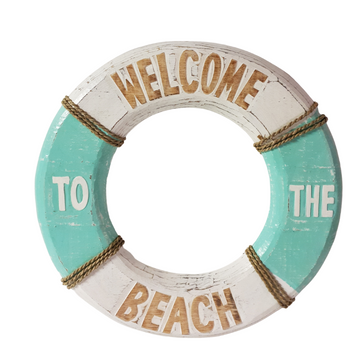 Welcome To The Beach Sign | Turqouise