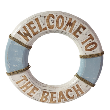 Welcome To The Beach Sign | Blue