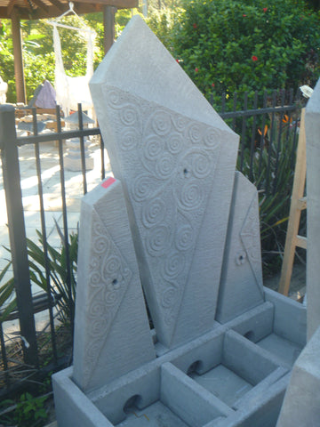 Water Feature Large Style Carved Finish