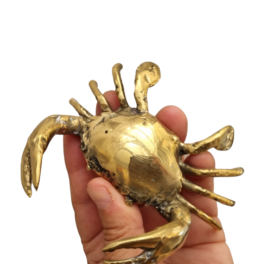 brass decorative mud crab