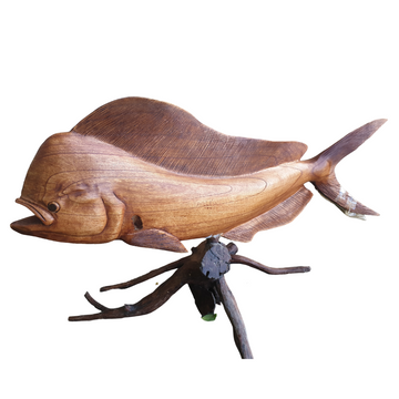 Mahi Mahi Sculpture Wood Carving