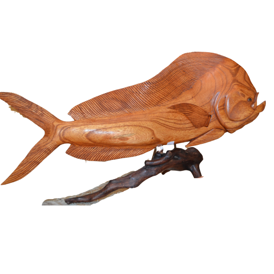 Mahi Mahi Wooden Fish Carving