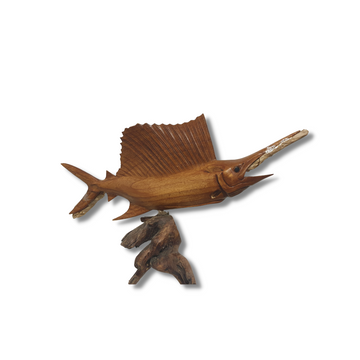 Wooden Sail Fish Carving