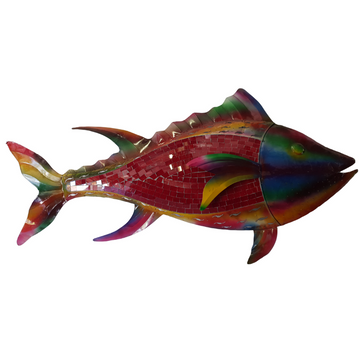 Tuna Mosaic Multicolour/Red Metal Wall Art