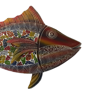 Mosaic Tuna Fish Metal Art Multi