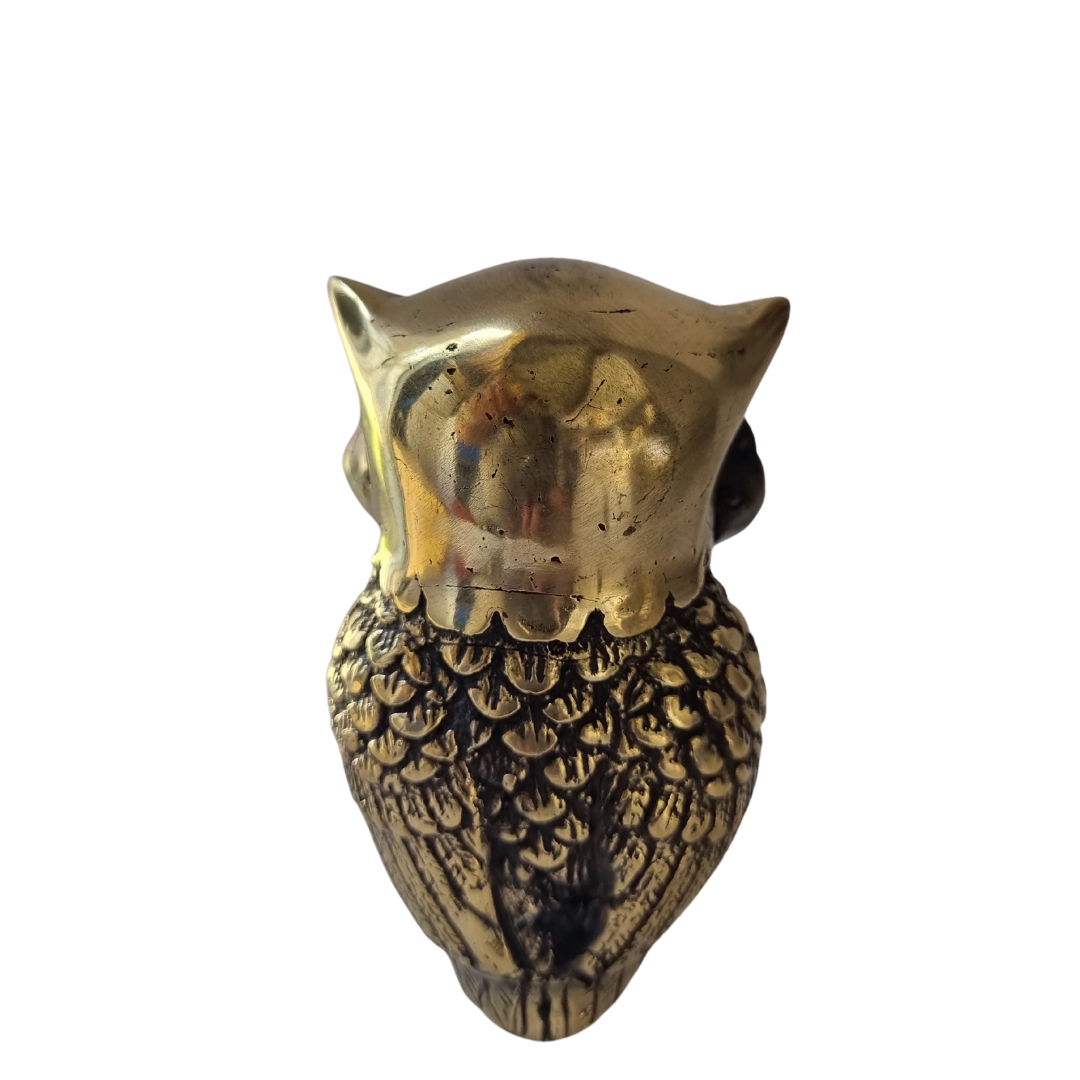 vintage brass owl showpiece