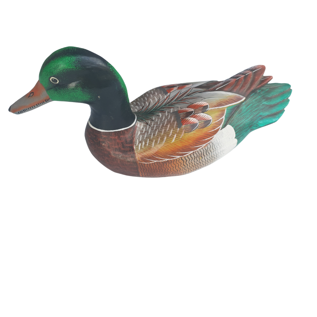 Wild Duck Wooden Carving