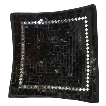 Black Night Mosaic Square Bowls