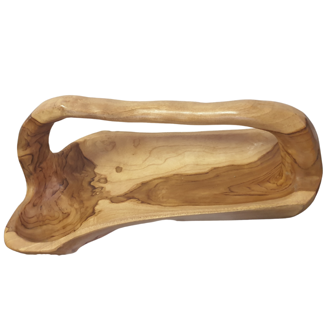 Solid Teak Wood Fruit Bowl Handle