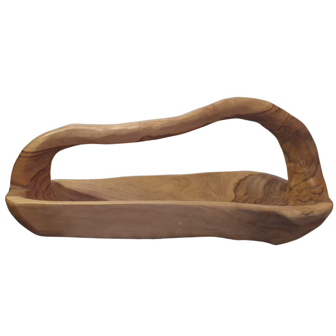 Solid Teak Wood Fruit Bowl Handle