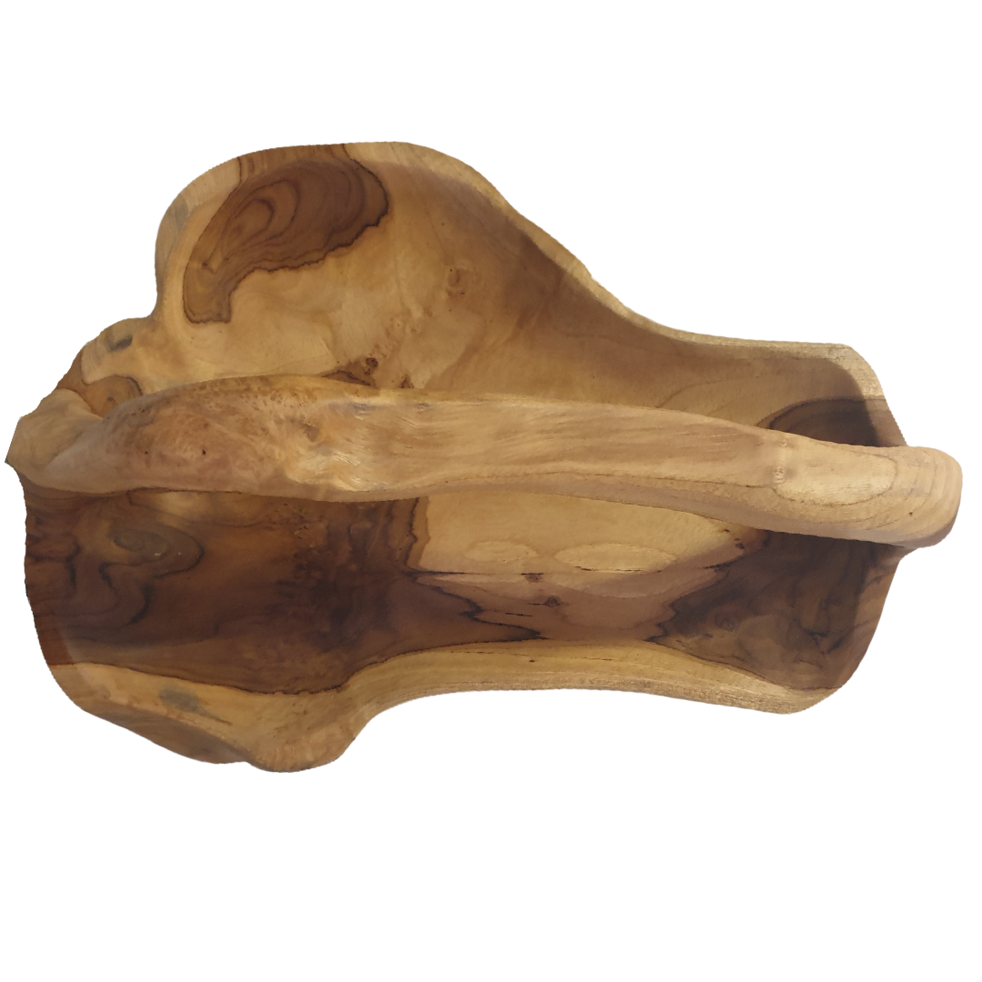 Solid Teak Wood Fruit Bowl Handle