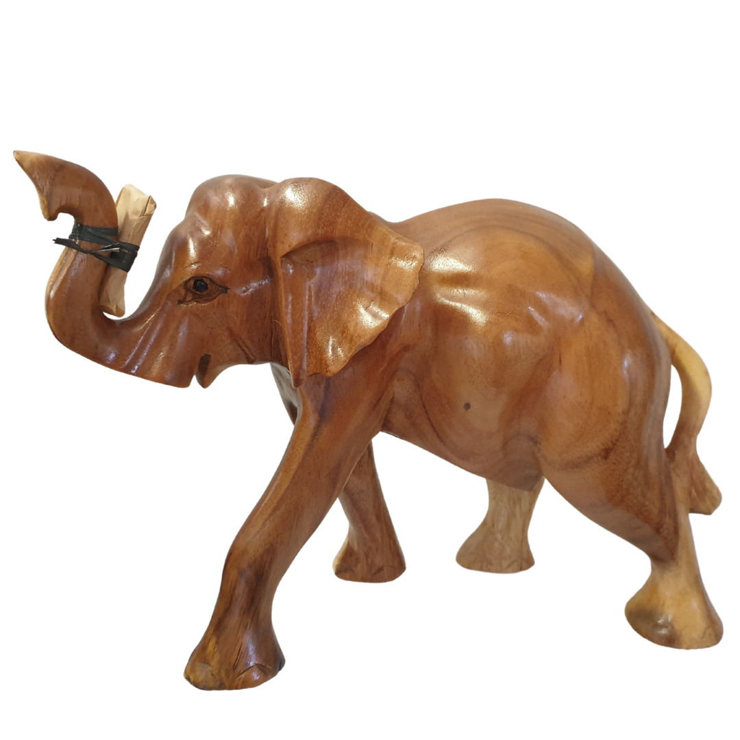 Elephant Statue Solid Wood