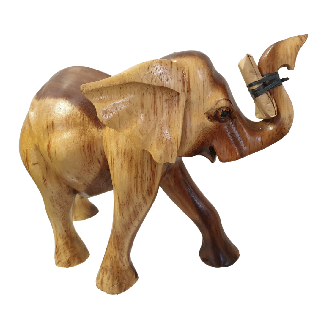 Elephant Statue Solid Wood