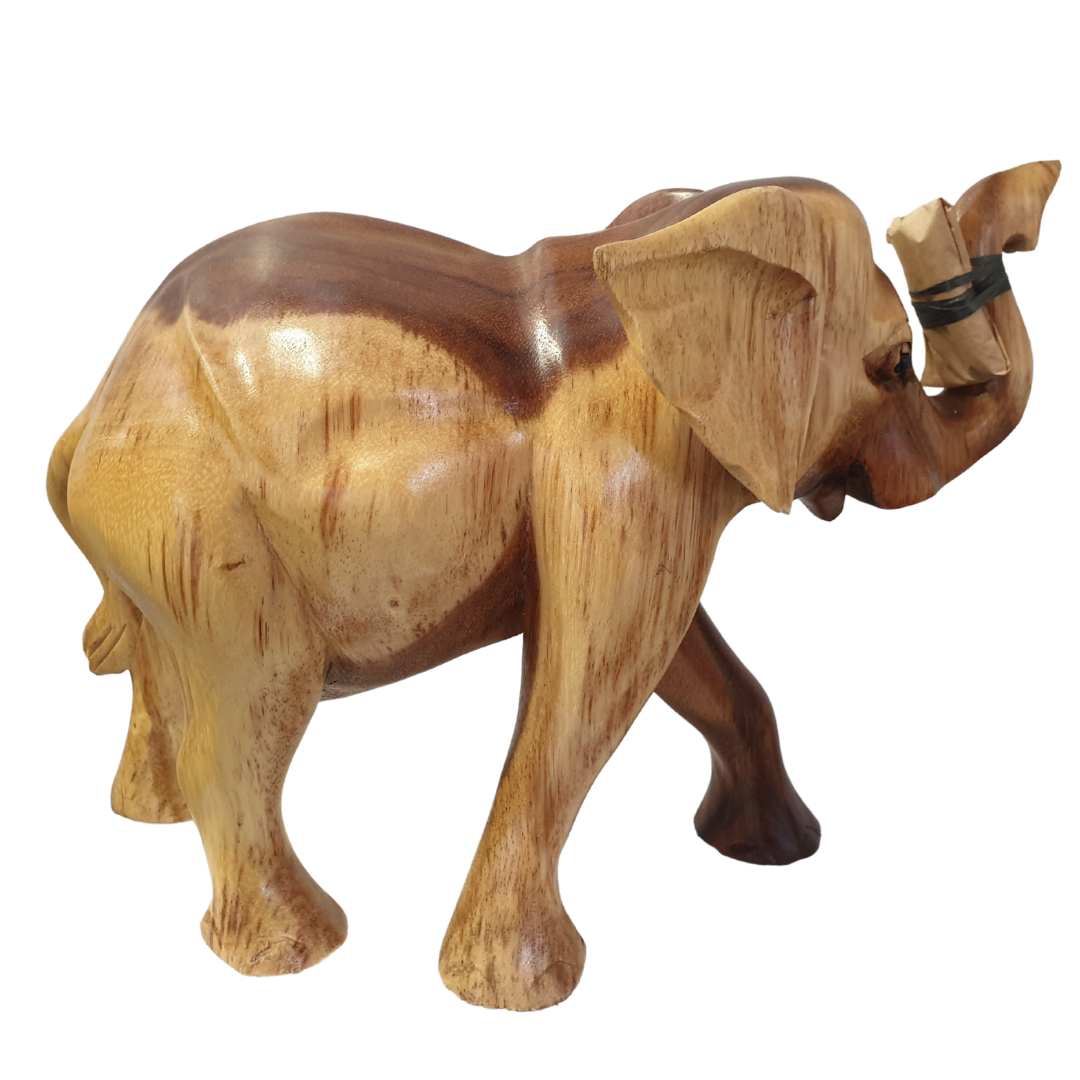 Elephant Statue Solid Wood