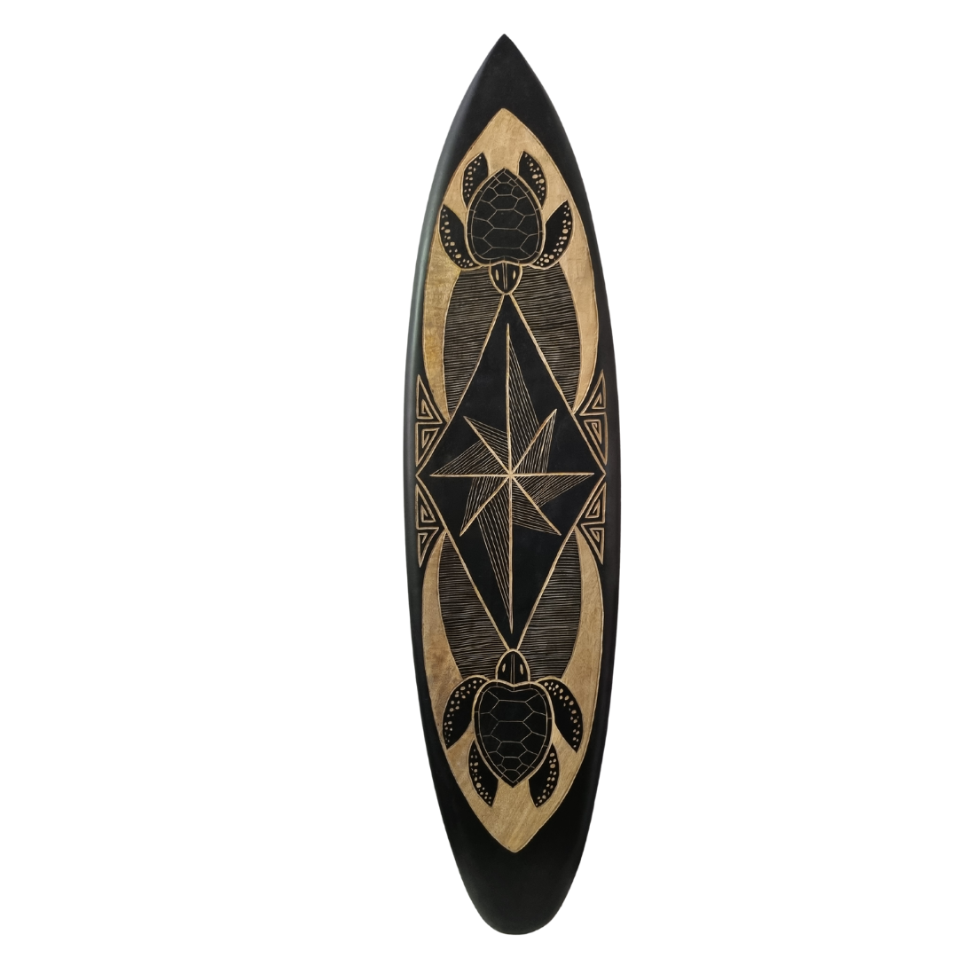 Tribal Carved Surf Board Wall Art