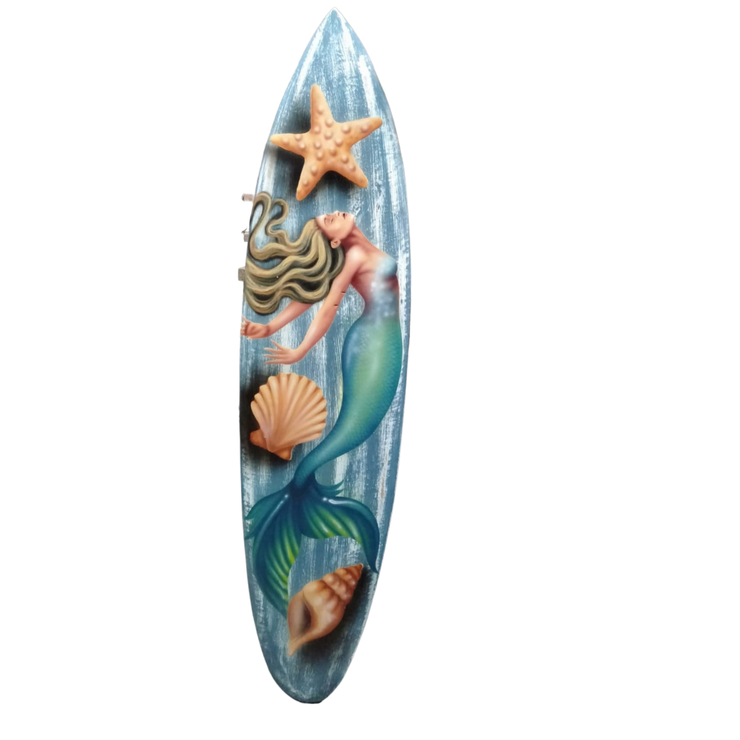 Mermaid Surf Board Wall Art