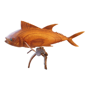 Wooden Tuna Fish Sculpture 80CM